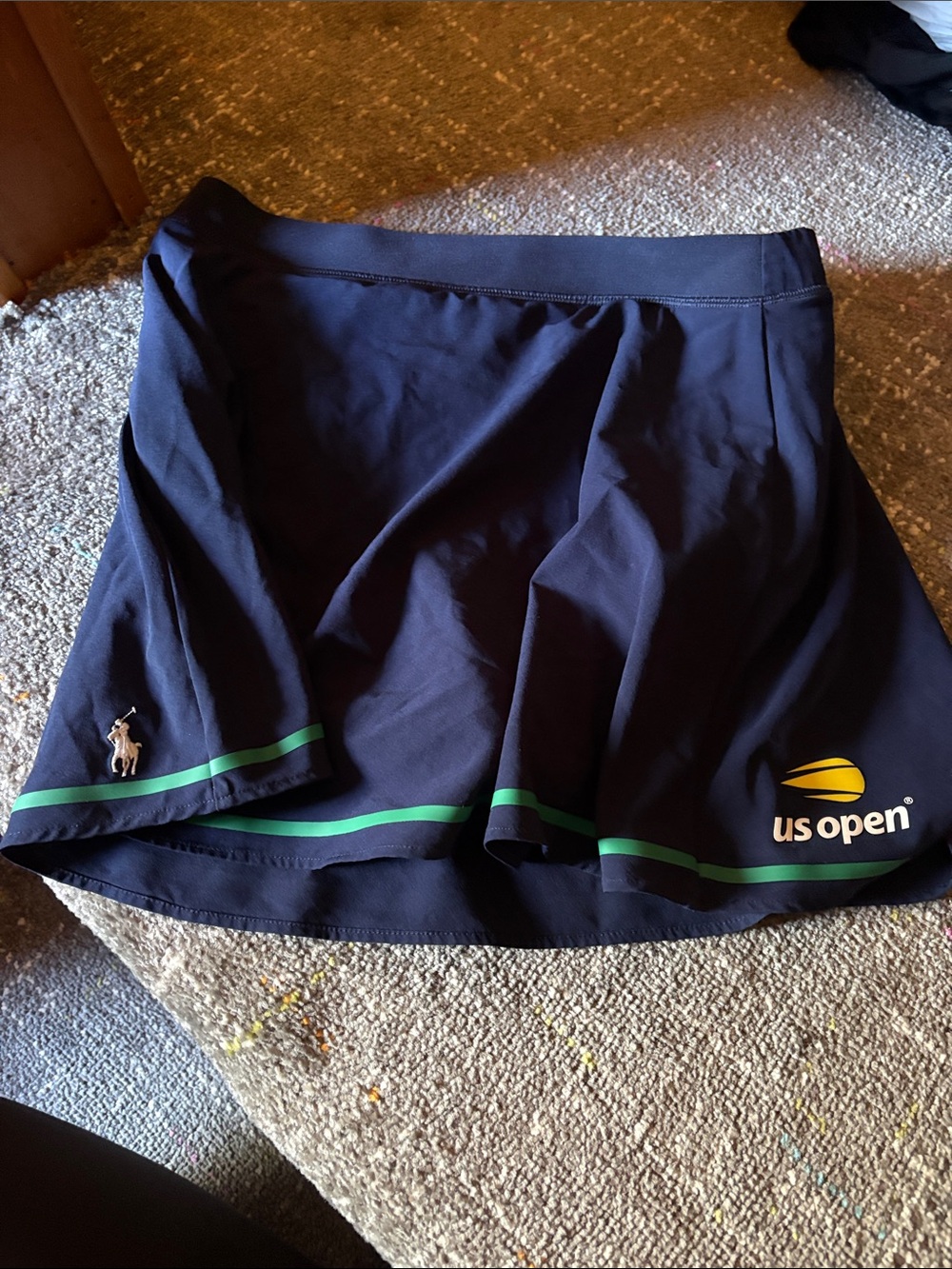 Polo by Ralph Lauren Navy Tennis Skort with Green Trim & US Open Logo